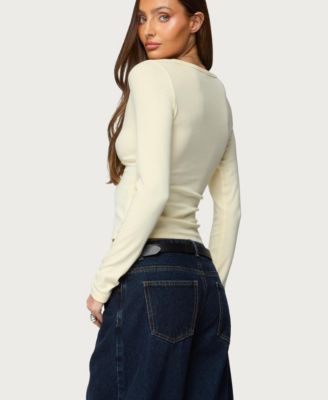 Women's Doron V Neck Long Sleeve Top