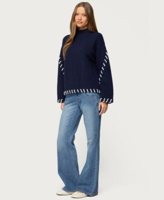 Women's Indah Contrast Stitch Oversized Sweater