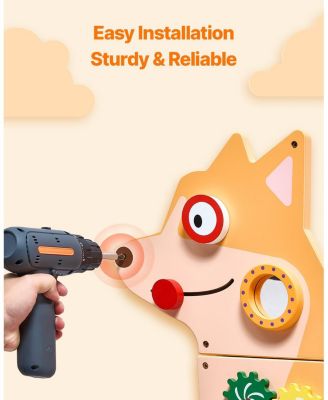 Puppy Busy Board with 12 Montessori Learning Activities