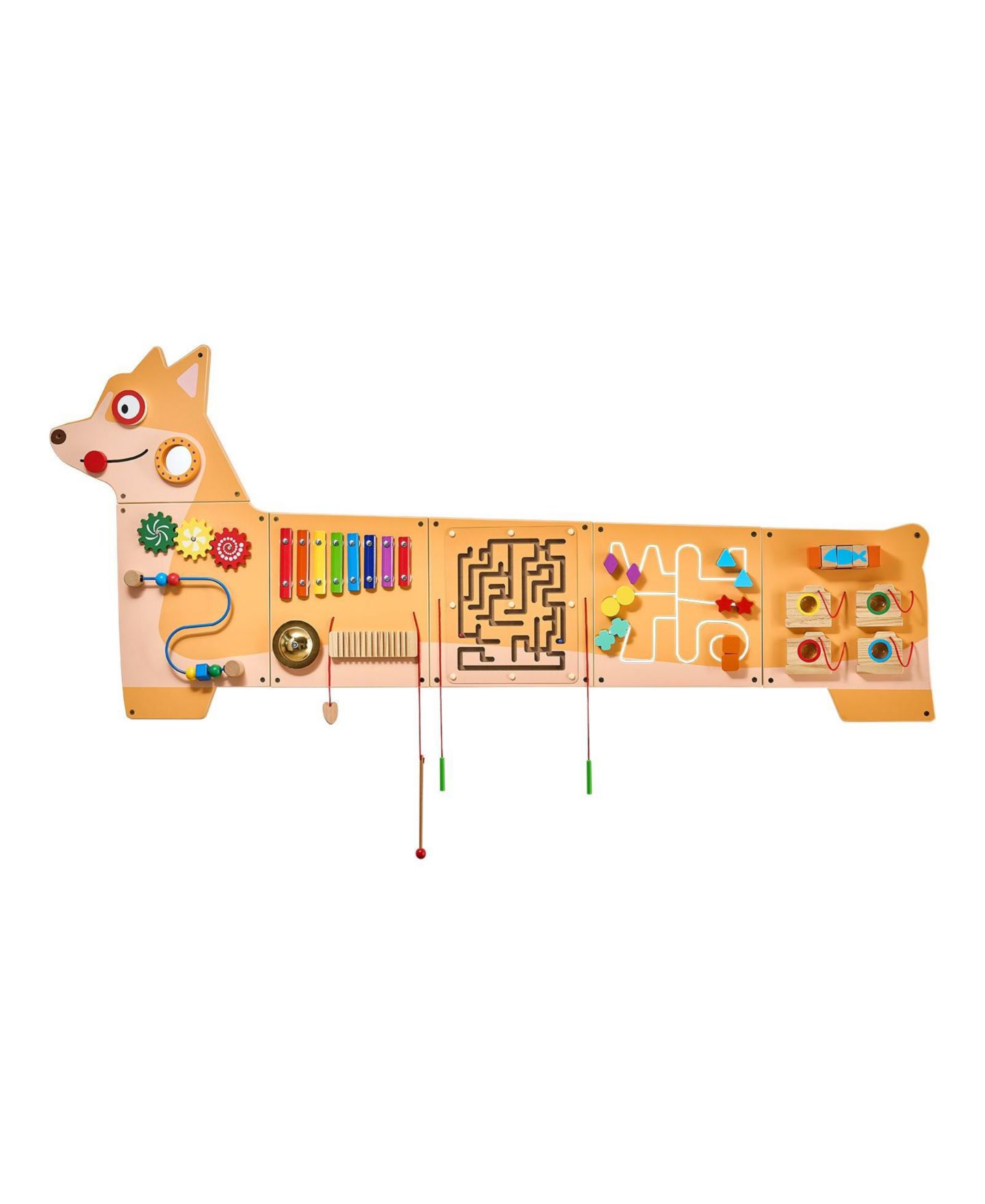 Детская игрушка SUGIFT Puppy Busy Board with 12 Montessori Learning Activities, цвет: Коричневый — фото 1