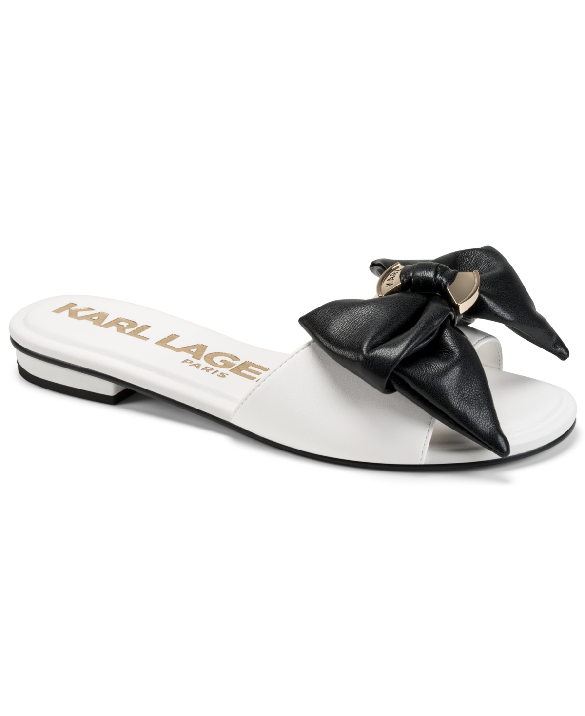 Karl Lagerfeld Paris Women's Ciaran Bow Flat Sandals