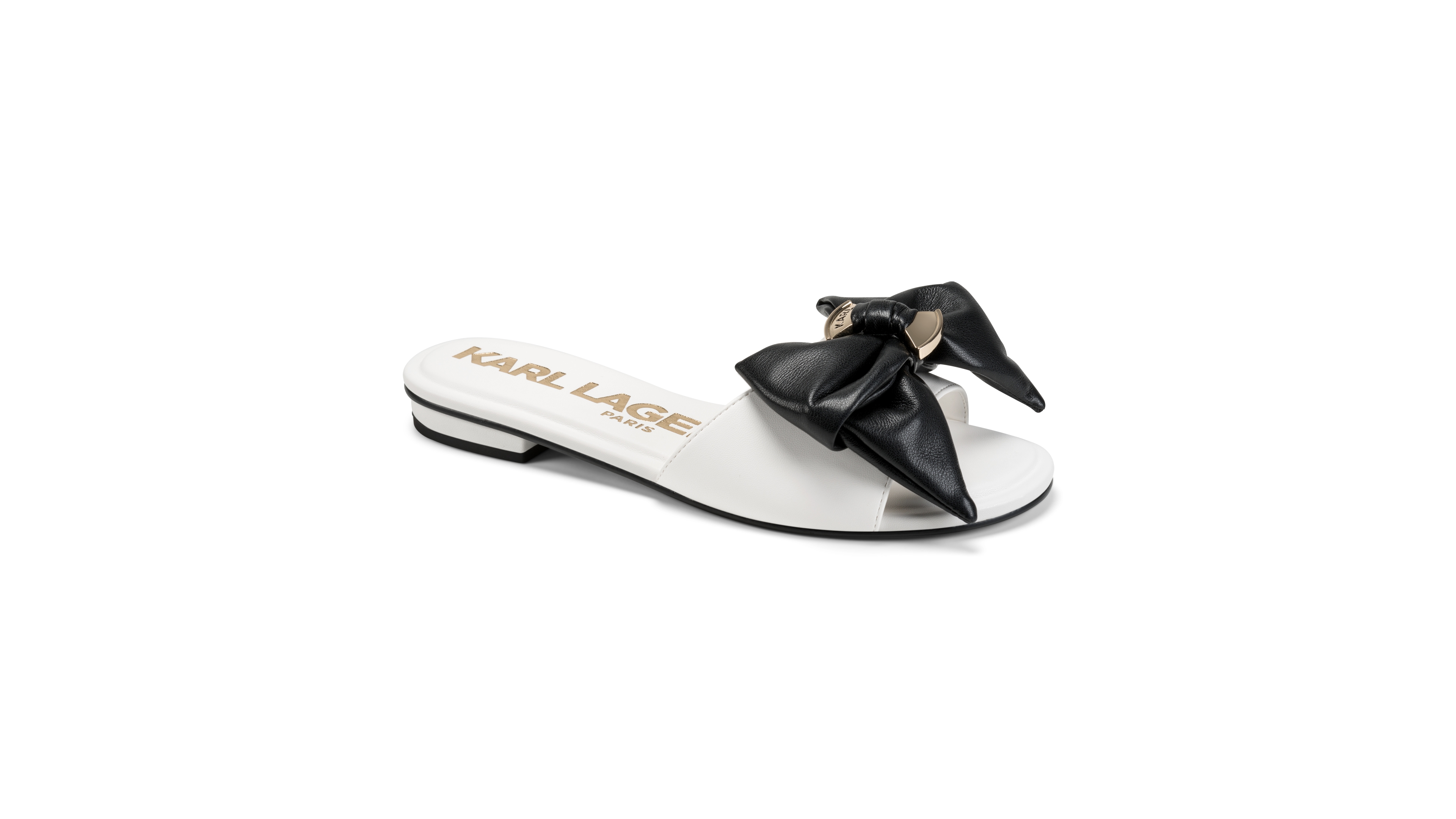 Karl Lagerfeld Paris Women's Ciaran Bow Flat Sandals