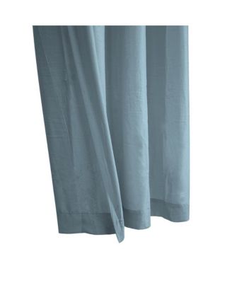 Harmony Light Filtering Crinkled Texture on Supple Drapeable Flowing Fabric Grommet Curtain Panel 52" x 84" Blue