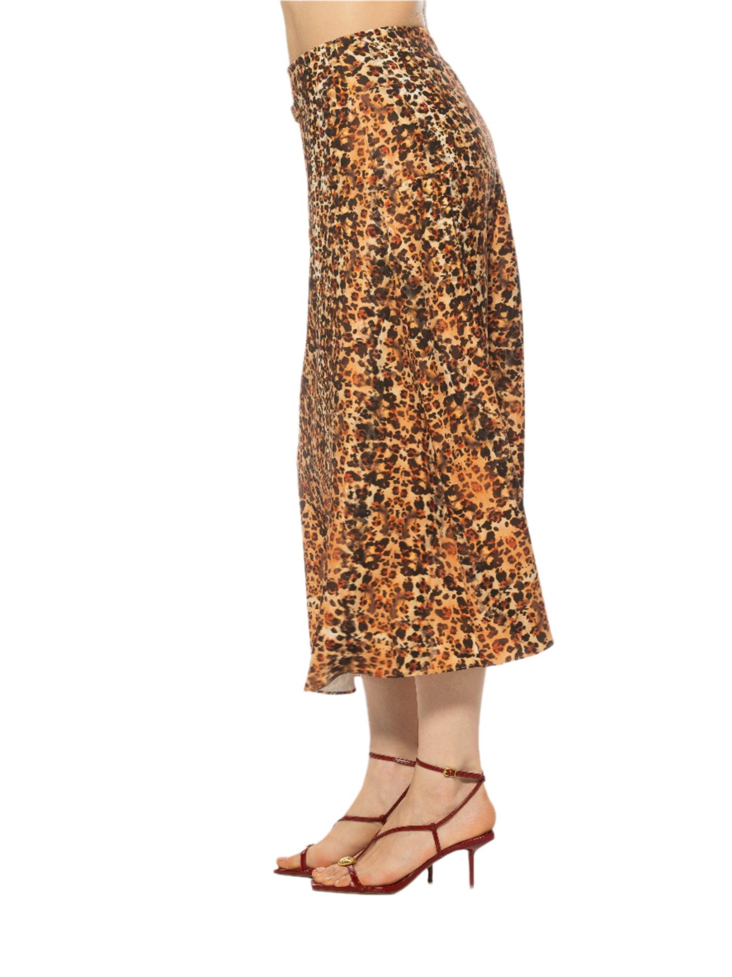 Женская юбка Alexia Admor Eres Flared Midi With Front Detail, цвет: Леопардовый — фото 2