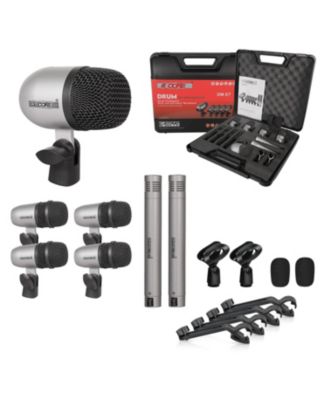 Drum Microphone Kit 7 Piece All Metal Drummer Mics Tom Snare Cymbals Wired Instrument Drums Set