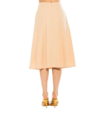 Women's Illia Pleated Midi Skirt With Waistband