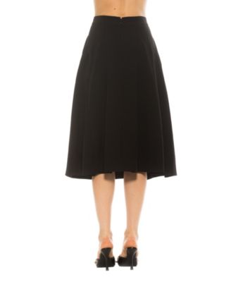 Women's Illia Pleated Midi Skirt With Waistband