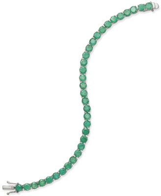 Macy's - Emerald Tennis Bracelet (15 ct. t.w.) in Sterling Silver