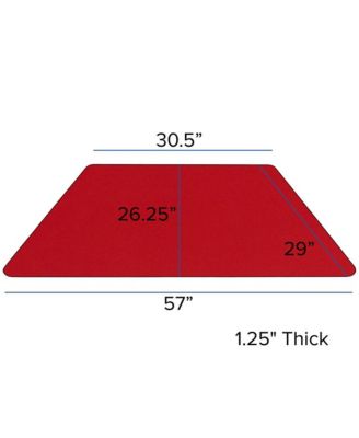 Mobile 29X57 Trapezoid Laminate Adjustable Activity Table