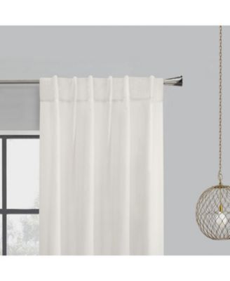 Mulberry Light Filtering Back Tab Curtain - 54x84", White