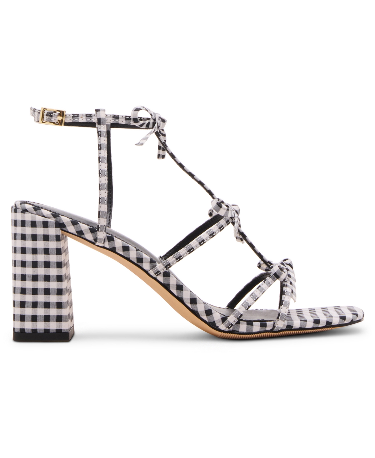 Madden Girl Lovely Bow Strappy Block-Heel Dress Sandals