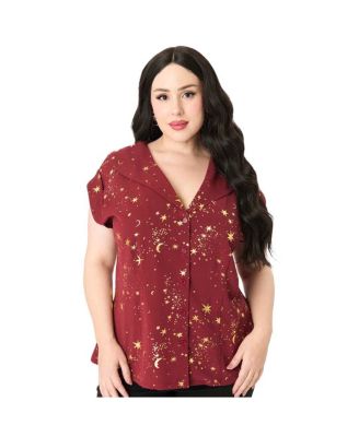 Plus Size 1960s Twill Sleeveless Blouse