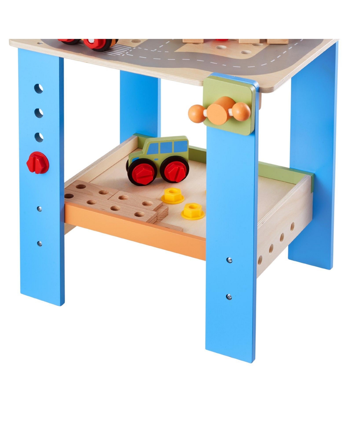 Hongge Kids Wooden Workbench 62 Pcs Tool Set Construction Toy