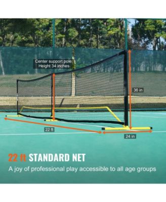 22FT Portable Pickleball Net System, Regulation Size Weather-Resistant Frame with Carrying Bag