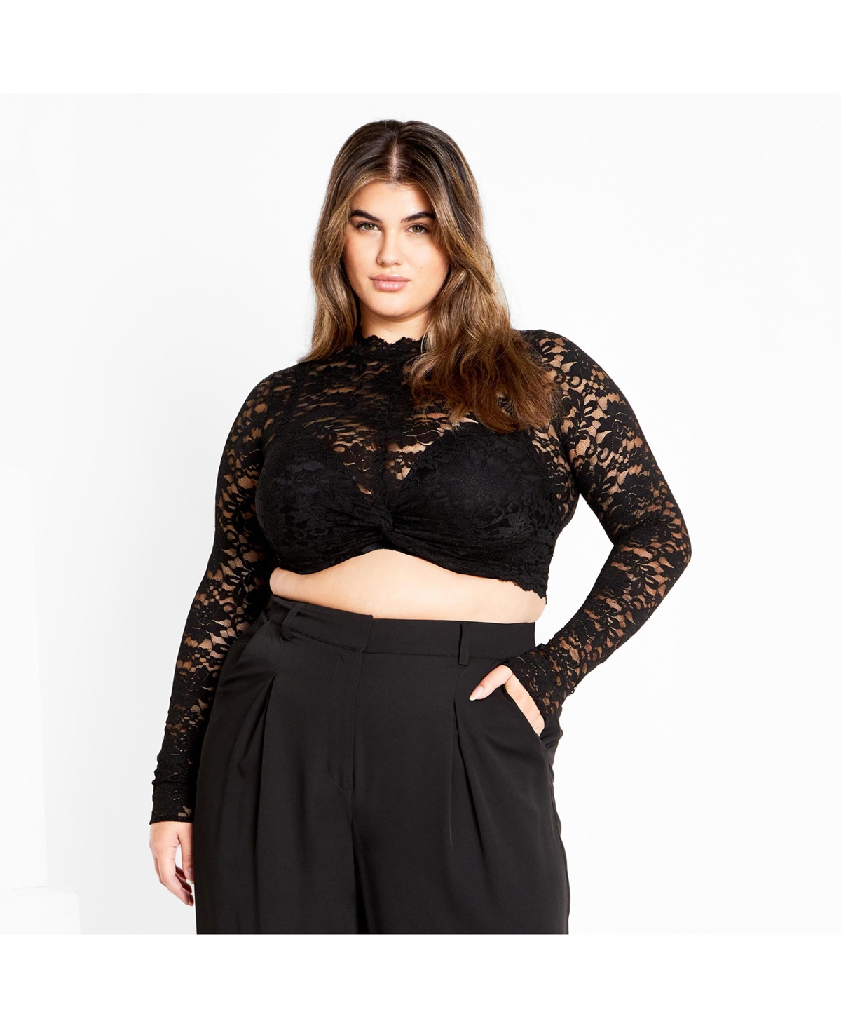 City Chic Women's Lace Frankie Top