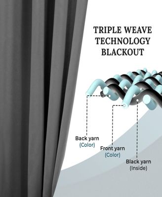 Solid Classic Modern Blackout Curtain Set ,42" x 108" (Set of 2)