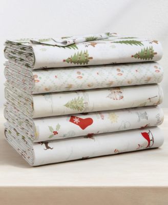 Ultra-Soft Turkish Cotton Flannel Holiday Print Sheet Set