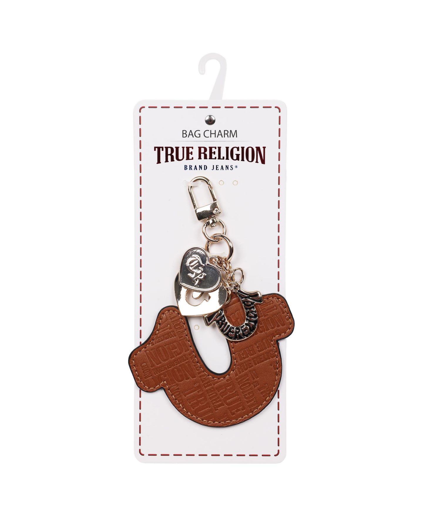Женский брелок True Religion Embossed Horseshoe Bag Charm, цвет: Коньячный — фото 4