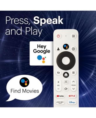 FLIK X20 Smart Projector, 1080p Portable Projector with Google TV Dongle Built-In (White)