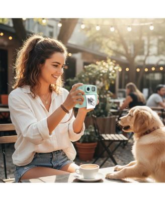 Instaprint Thermal Printing Camera, includes 3 Rolls of Thermal Printing Paper, Selfie Mode, and Neck Strap