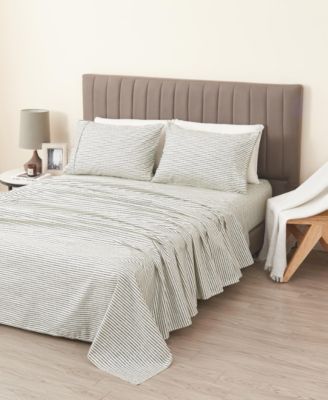 Linery and Co. Ultra-Soft Striped Brushed Microfiber Sheet Set