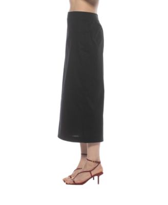 Women's Ginni Mid-Waist Column Midi Skirt