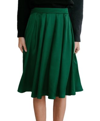 Women's Ritz Green Midi Skirt