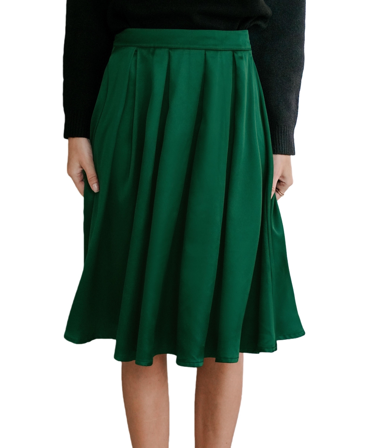 Cupshe Women's Ritz Green Midi Skirt