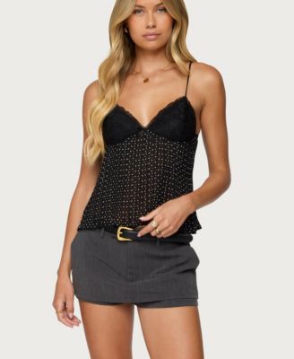 Women's Rhian Lacey Pleated Babydoll Top
