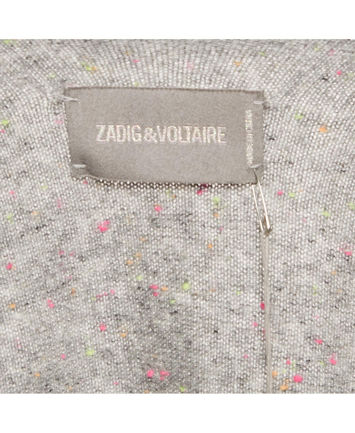 Pre-Owned Zadig & Voltaire Women's Grey Textured Cashmere Daphnee Cardigan