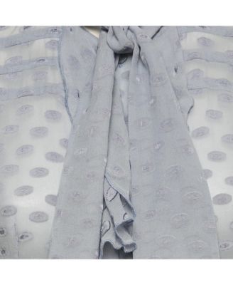 Women's Fil Coupe Silk Frill Detail Sheer Top