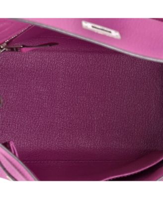 Pre-Owned HERMES Kelly 25 Handbag Pink Togo with Palladium Hardware