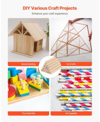 Wooden Dowel Rods Birch Craft Sticks for DIY and Woodworking Projects