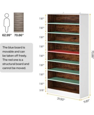 Tall Shoe Cabinet, 9 Tiers 40-45 Pairs Heavy Duty Wood Freestanding Shoe Storage Cabinet