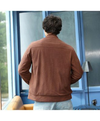 Men's Chocolate Brown Corduroy Rider Jacket
