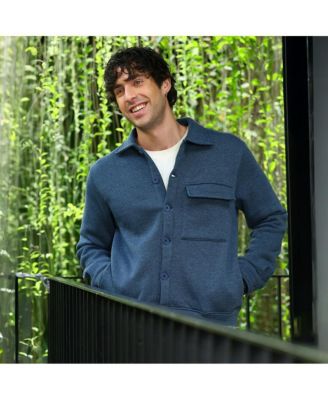 Men's Aegean Blue Utility-Knit Jacket