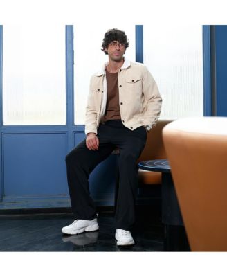 Men's Cream White Utility-Corduroy Jacket