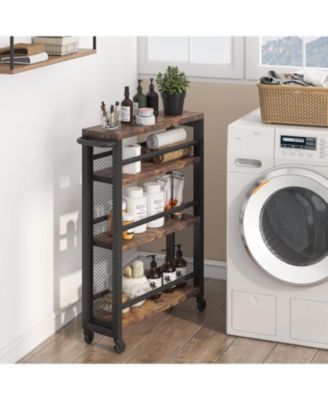 Slim Storage Cart, Narrow Rolling Carts with Wheels
