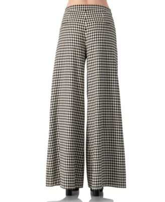 Women's Wide-Leg Houndstooth Pants