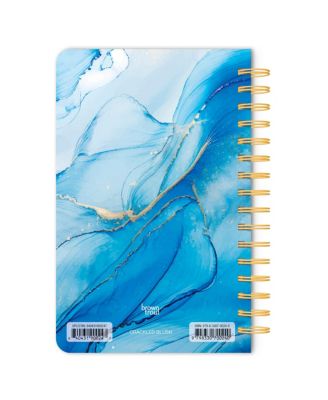 Crackled Blush | 5.25 x 8.25 Inch Compact Wire Journal | Non-Dated | Foil Stamped Cover