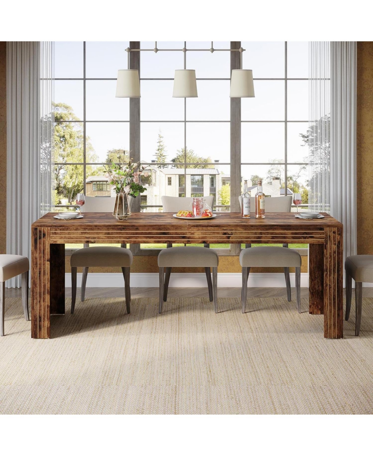 Tribesigns Large Dining Table for 6-8