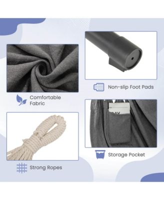 Adjustable Hammock Chair with Stand 6 Adjustable Positions Storage Pocket Sturdy