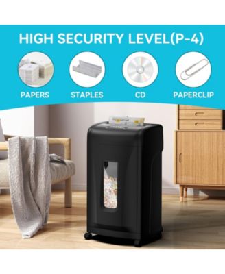 22-Sheet P-4 Heavy Duty Commercial Paper Shredder with 9.24 Gallon Pullout Bin