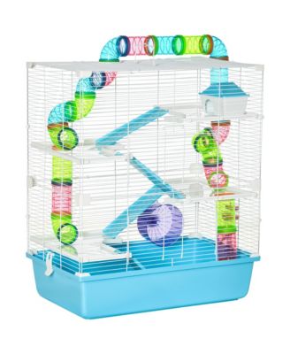 23" 5-Tier Hamster Cage with Wheel and Water Bottle,