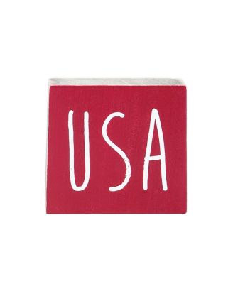 Red White & Blue Squares Table Drink Sitters 4th of July Set of 3