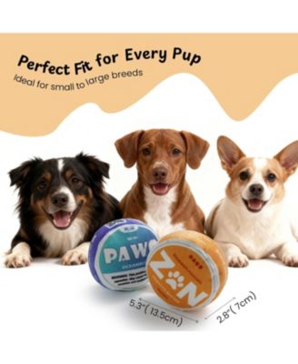PAWO Pouch Dog Squeaky Toy, Funny Stuffed Plush Toy with Crinkle Paper, Cool Stuff for Puppy, Fetch & Chew Toy for Small Medium Dogs