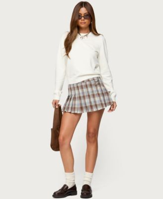 Women's Tracy Plaid Pleated Mini Skirt