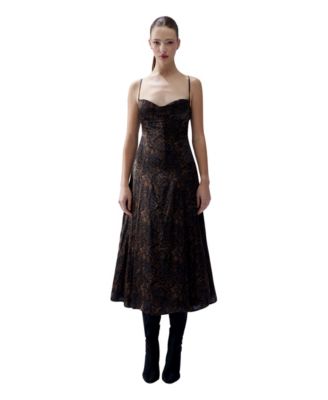 Women's Silk Midi Slip Dress