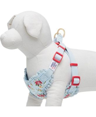 Spring Floral Dog Harness with Chest Protection Panel