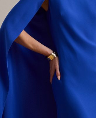 Women's Cape Georgette Cocktail Dress